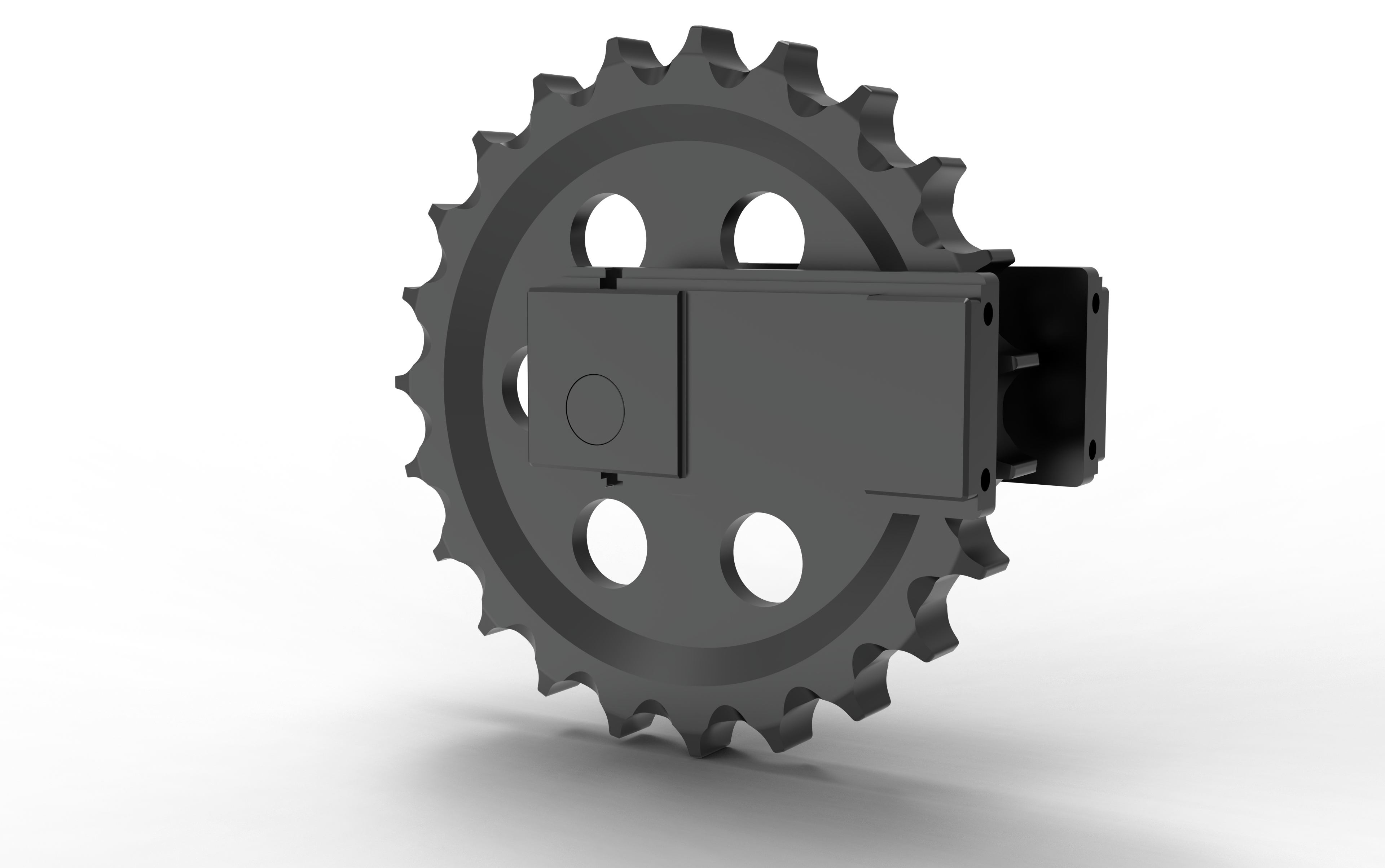 Leitrad mit Halter für JCB 8035.