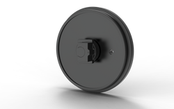 166097A1 - Case Leitrad mit Halter.