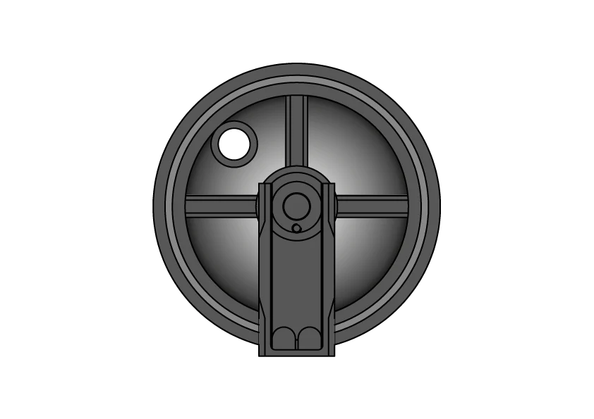 333/P5120 - JCB Leitrad mit Halter.